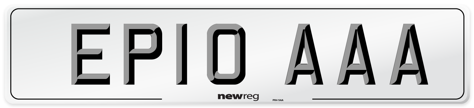 EP10 AAA Number Plate from New Reg